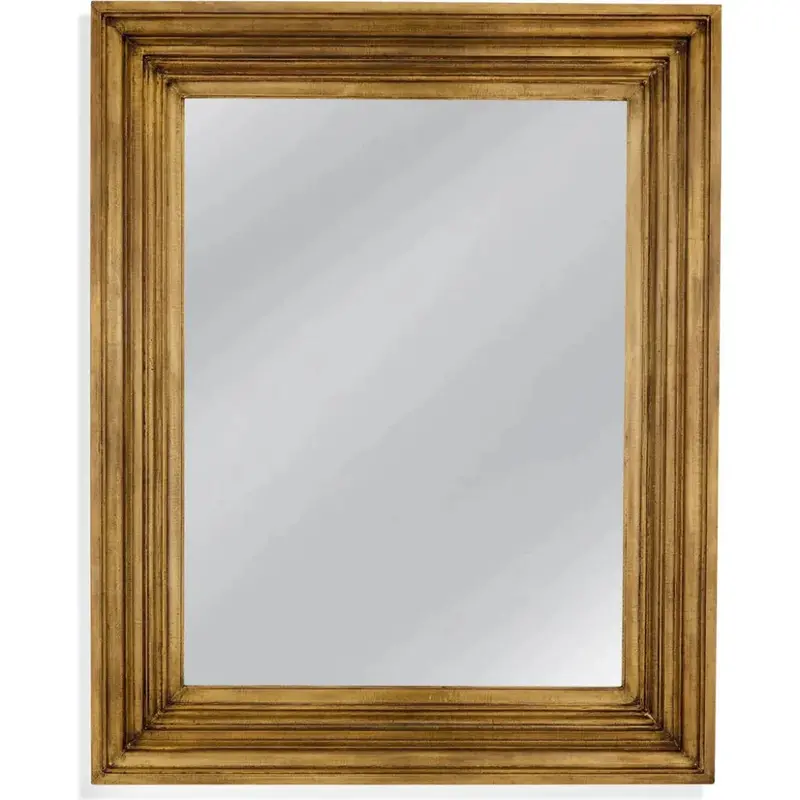 Dankworth Vintage Brass-Brown Vertical Wall Mirror 1