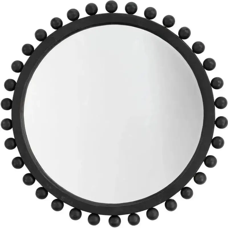 Dark Charcoal Brighton Wall Mirror – Fir Wood Frame 1