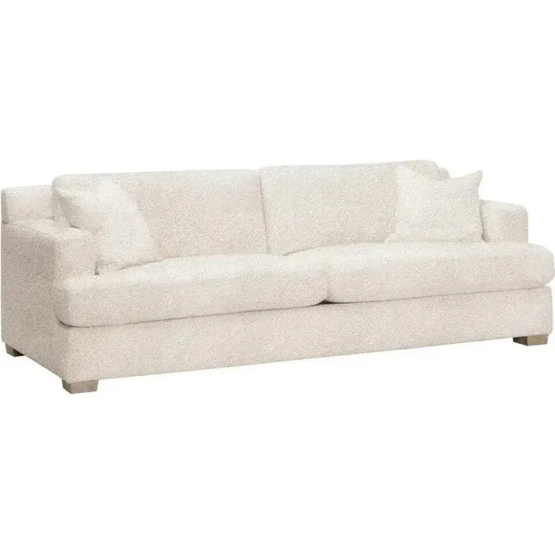 Dean Casual Sofa — Off-White Upholstery With California Wood Legs 1