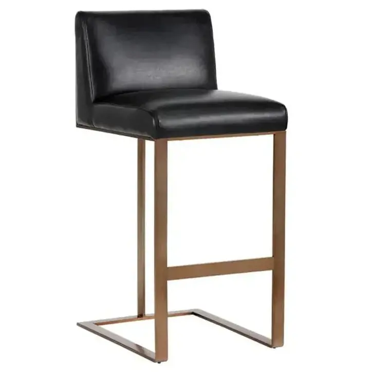 Dean Leather-Upolstered Barstool With Sturdy Frame 1