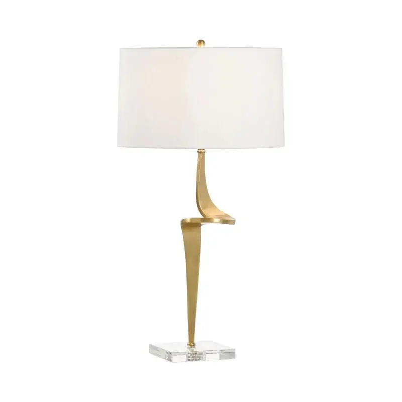 Deans Court Table Lamp: Brass Frame With Crystal Accents 1