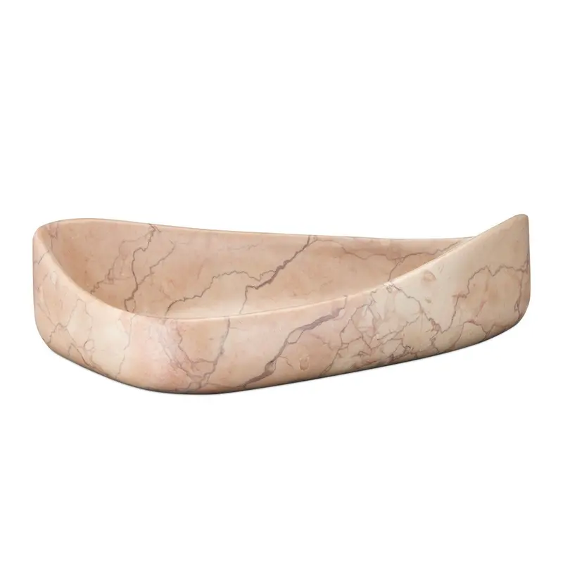 Deaton Natural Rosa Marble Serving Or Decorative Bowl 1
