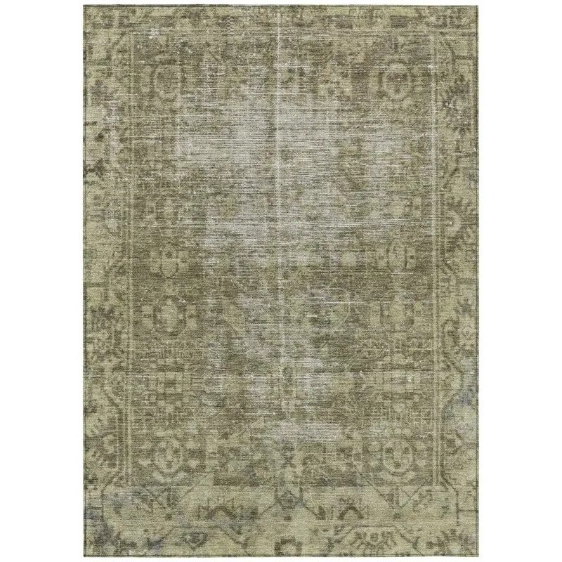 Delaura Green Indoor-Outdoor Area Rug – Fresh Washable Floor Mat 2