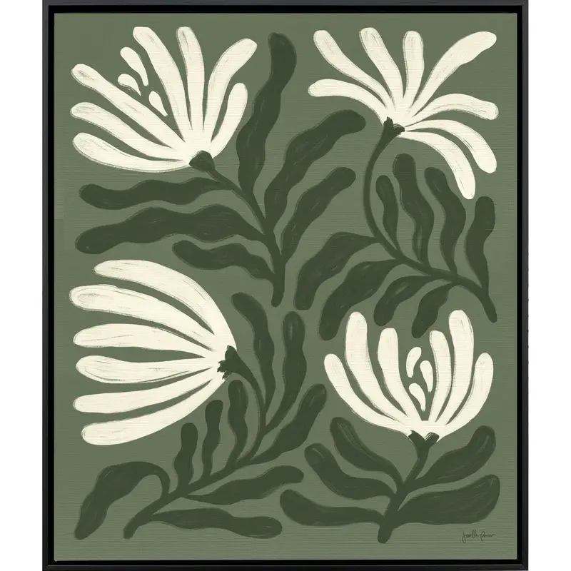 Delicate Petal Motif Canvas Art – Hand-Assembled Finish 1