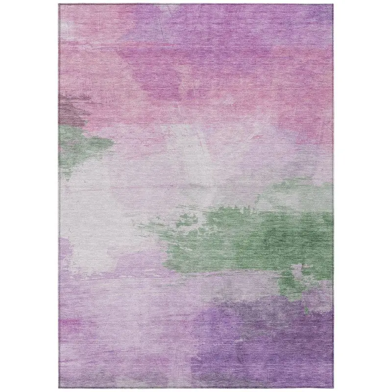 Delisah Purple Easy-Clean Indoor Outdoor Rug 2