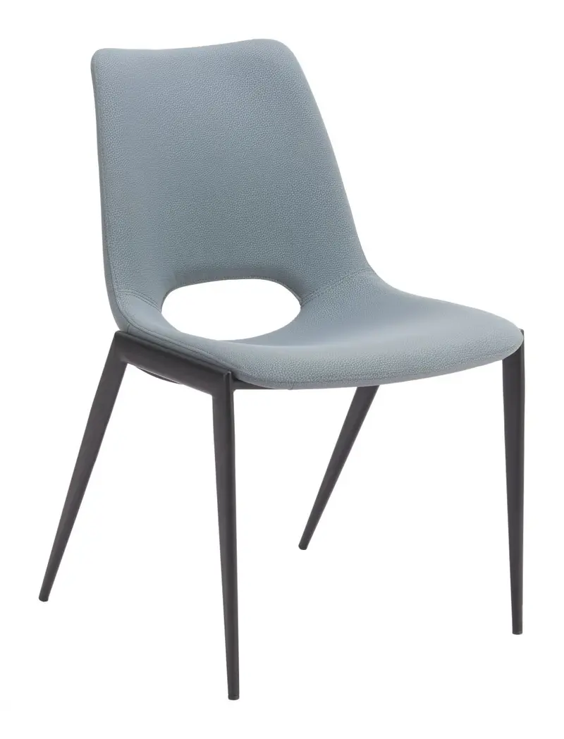 Desi Armless Dining Chairs (Set Of 2) – Faux Leather Upholstery, Space-Saving Design 1