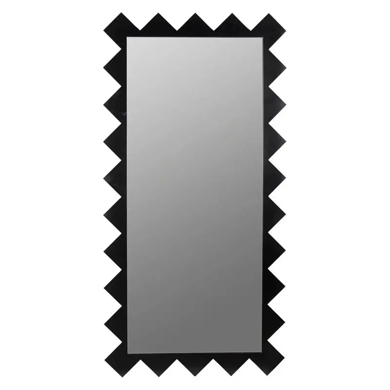 Didier Rectangular Wall Mirror With Matte Black Metal Border 1