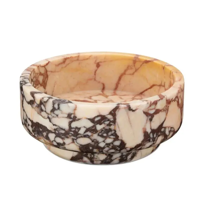 Digby Breccia Stone Bowl – Modern Small Accent Dish 1