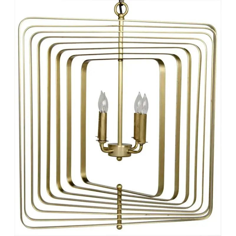 Dimaclema Petite Metal Chandelier With Brushed Brass Trim 1