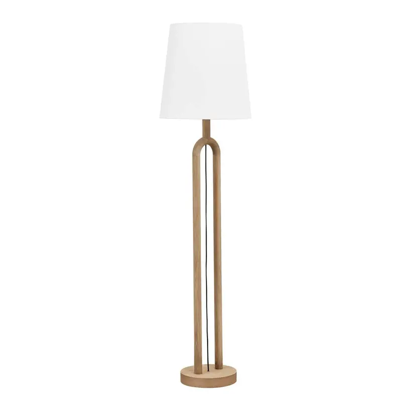 Dolce Adjustable Wooden Floor Lamp With Sculptural Base 1