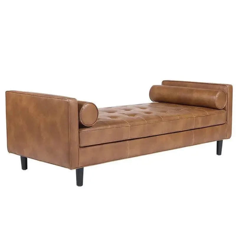 Donnie Leather Backless Bench For Entryways Or Bedrooms 1