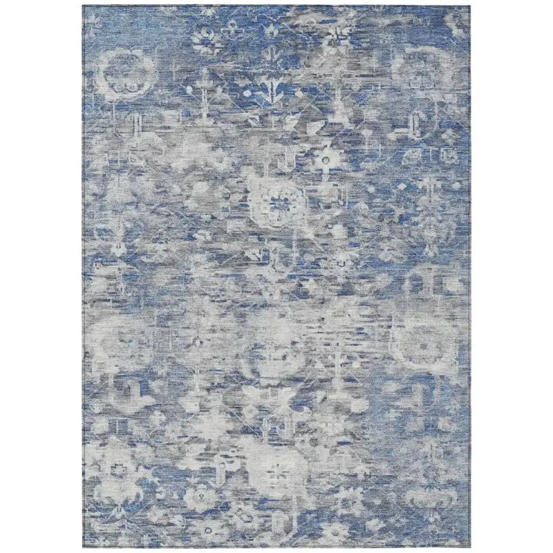 Dorana Blue Outdoor-Ready Washable Rug 2
