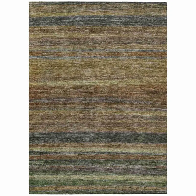 Doravine Brown Outdoor Area Rug – Fade-Resistant Washable Indoor-Outdoor Style 2