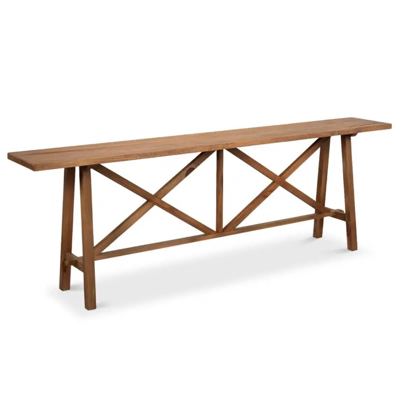 Double X-Base Wooden Console Table 1