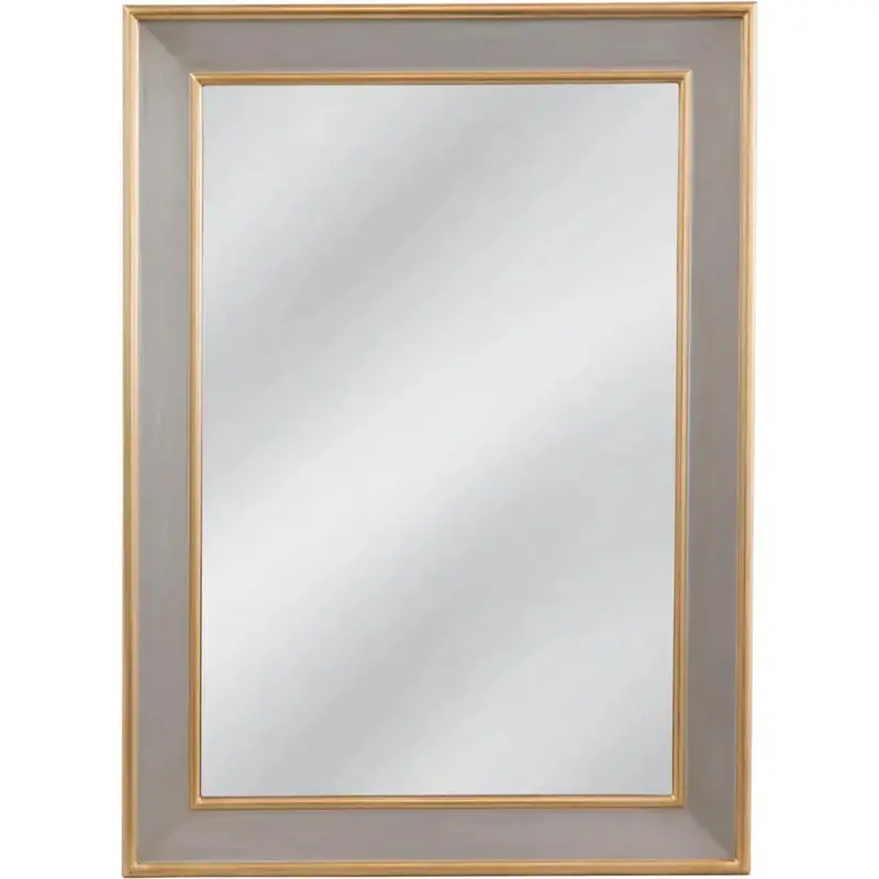 Doubled Antique Gold-Finished Vertical Wall Mirror 1