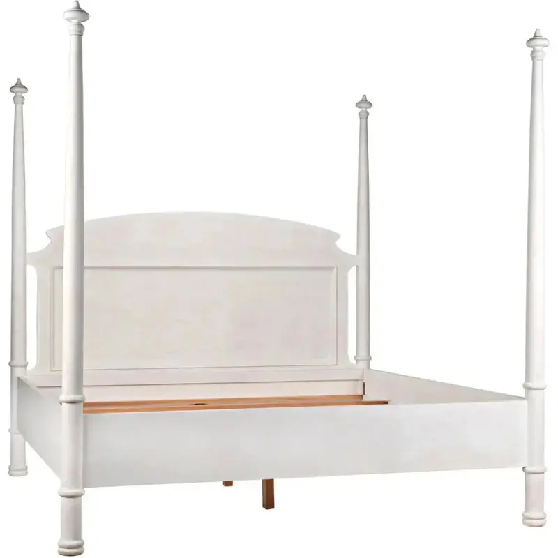 Douglas White-Washed Solid Wood Bed Frame 1