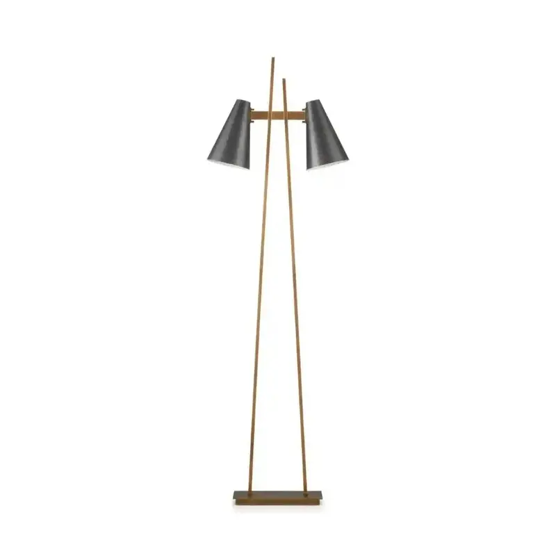 Duet Dual-Arm Metal Floor Lamp – Geometric Framed Adjustable Lighting 1