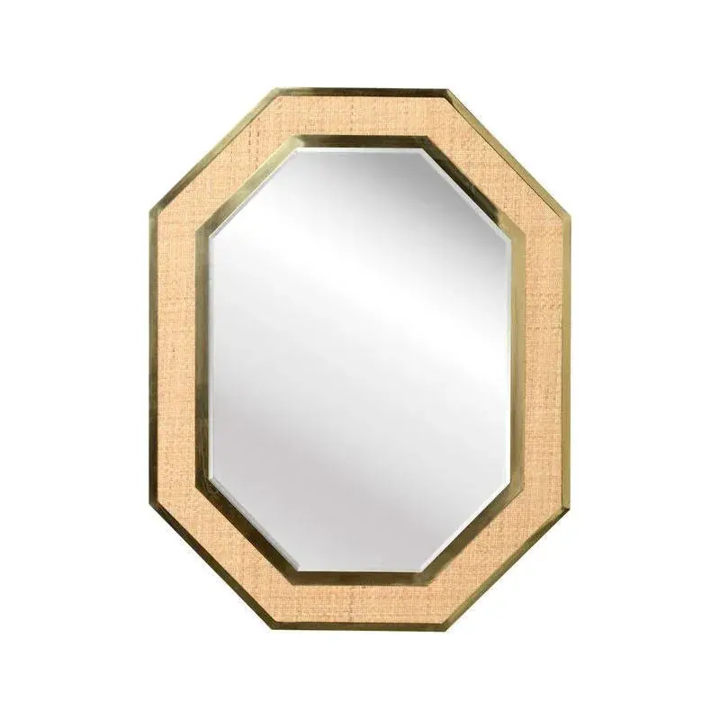 Dunbar Wall Mirror With Subtle Brass Trim Accents 1