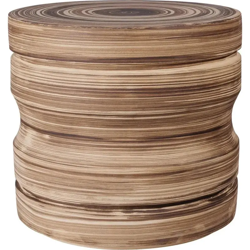 Dune Brown Ceramic Accent Table For Outdoor Use 1