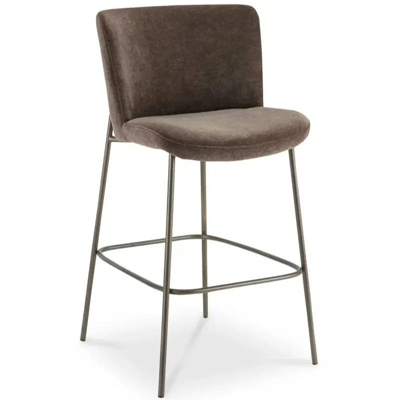 Early Bar Stool – Metal Frame With Ergonomic Curved Back 1