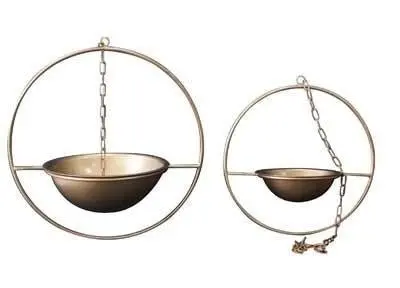 Earth, Wind & Fire Brass Hanging Planter Set (2-Pack) 1
