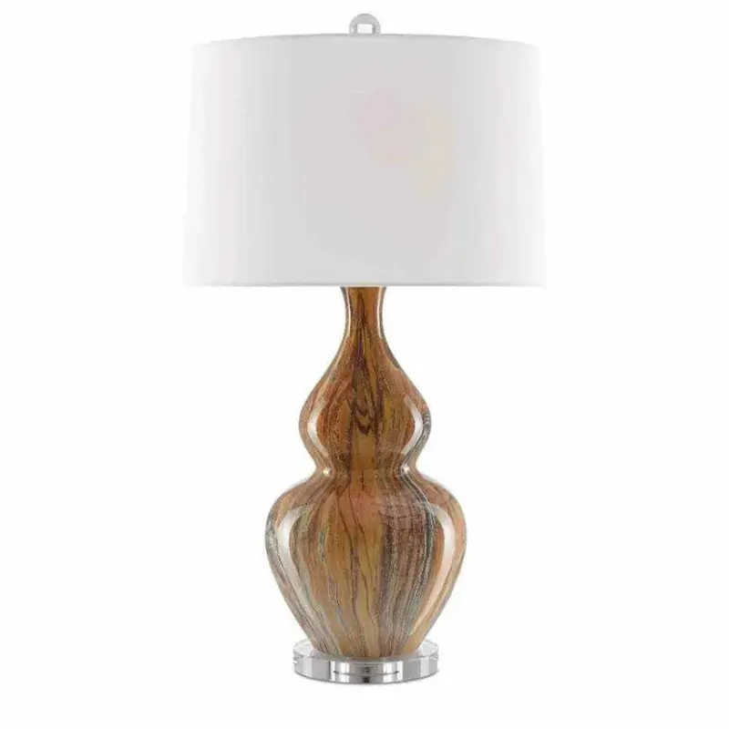 Earthy Brown Ceramic Kolor Table Lamp 1