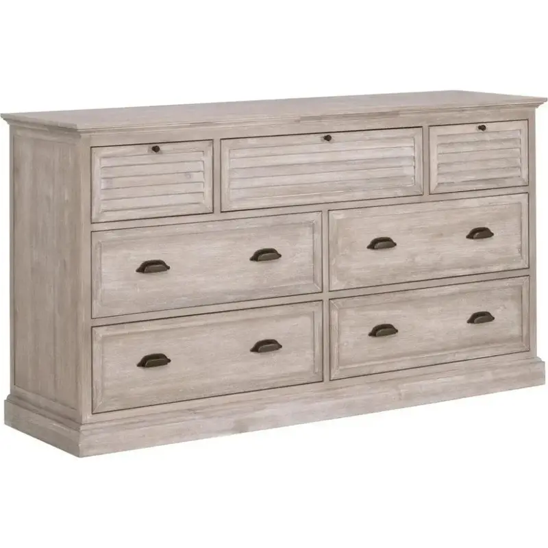 Eden 7-Drawer Media Dresser In Natural Gray Finish 1