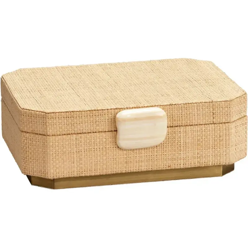 Eden Raffia-Wrapped Decorative Box 1