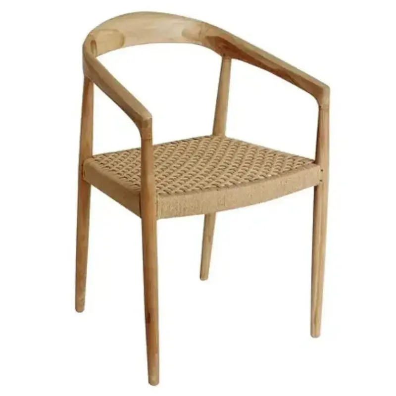 Eijnar Brown Leather Dining Chair – Warm Tone Upholstered Seat 1