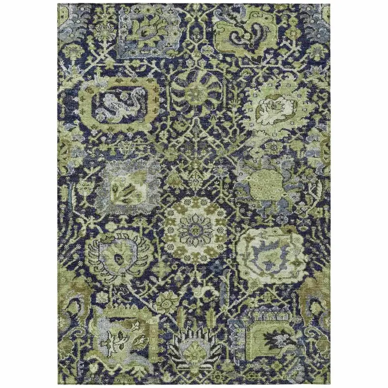 Elarion Green All-Surface Indoor-Outdoor Rug – Low-Pile, Quick-Drying & Fade-Resistant 2
