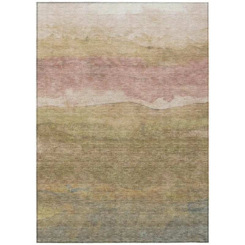 Elien Brown All-Weather Indoor-Outdoor Rug – Non-Slip Washable Carpet 2