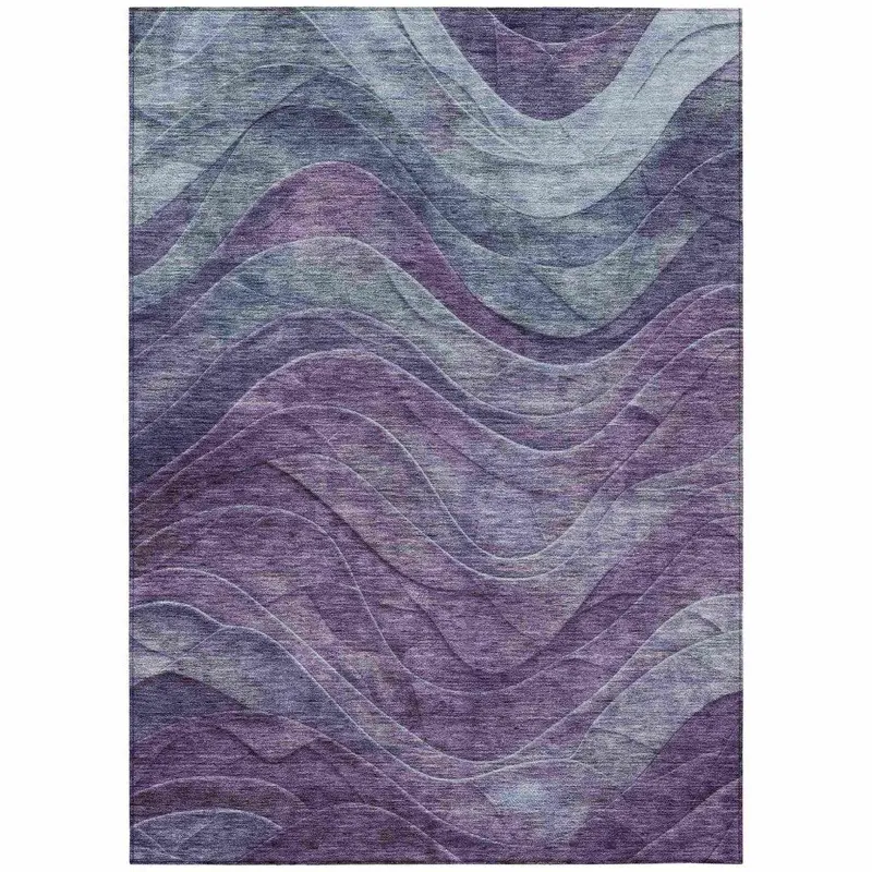 Elion Purple Uv-Resistant Indoor-Outdoor Rug – Quick-Dry Washable Mat 2
