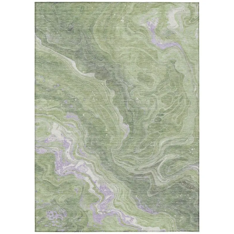 Elius Green Durable Indoor-Outdoor Rug – Removable Dirt & Spill-Proof Mat 2
