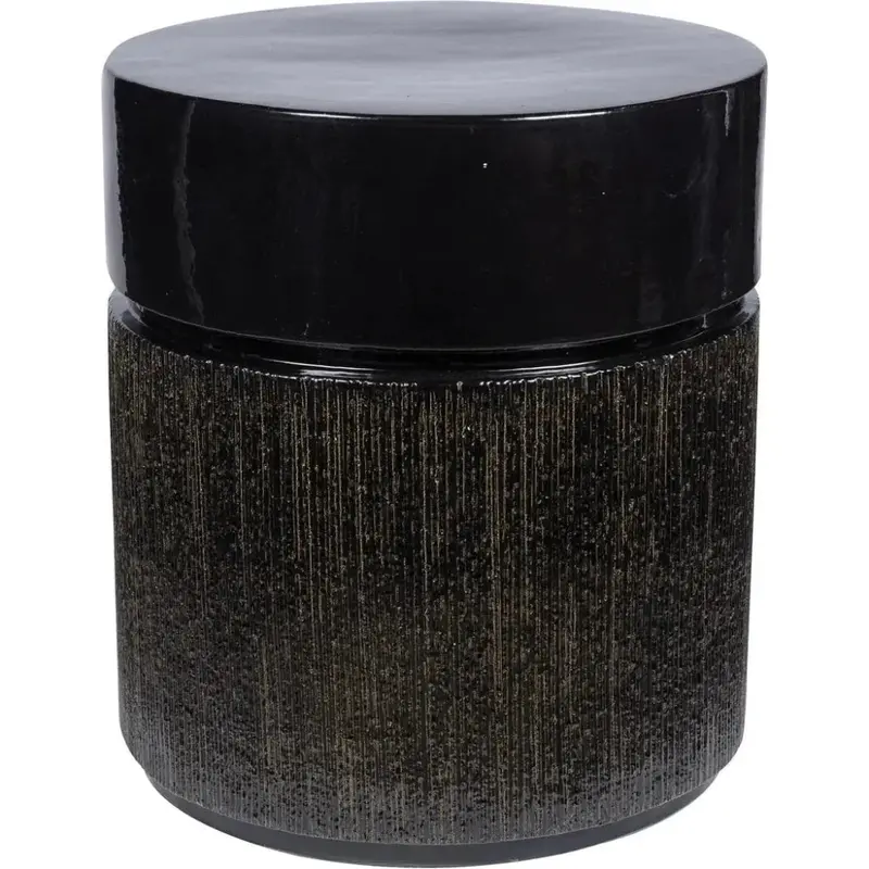 Ellipse Black Accent Table – Modern Outdoor End Table 1