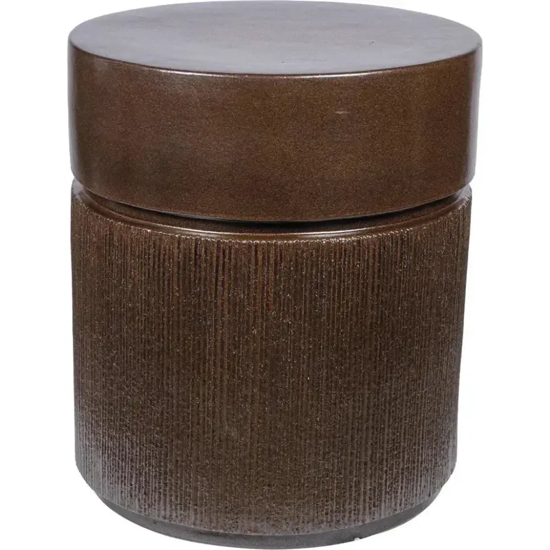 Ellipse Pyrite Brown Accent Table For Outdoor Seating Zones 1