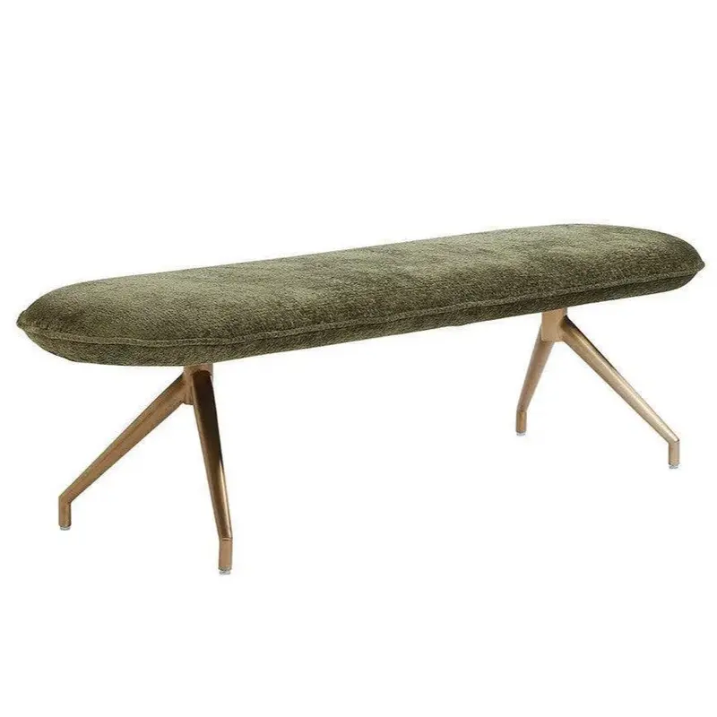 Elowen Backless Oval Bench In Soft Fabric – Entryway Or Bedroom Use 1