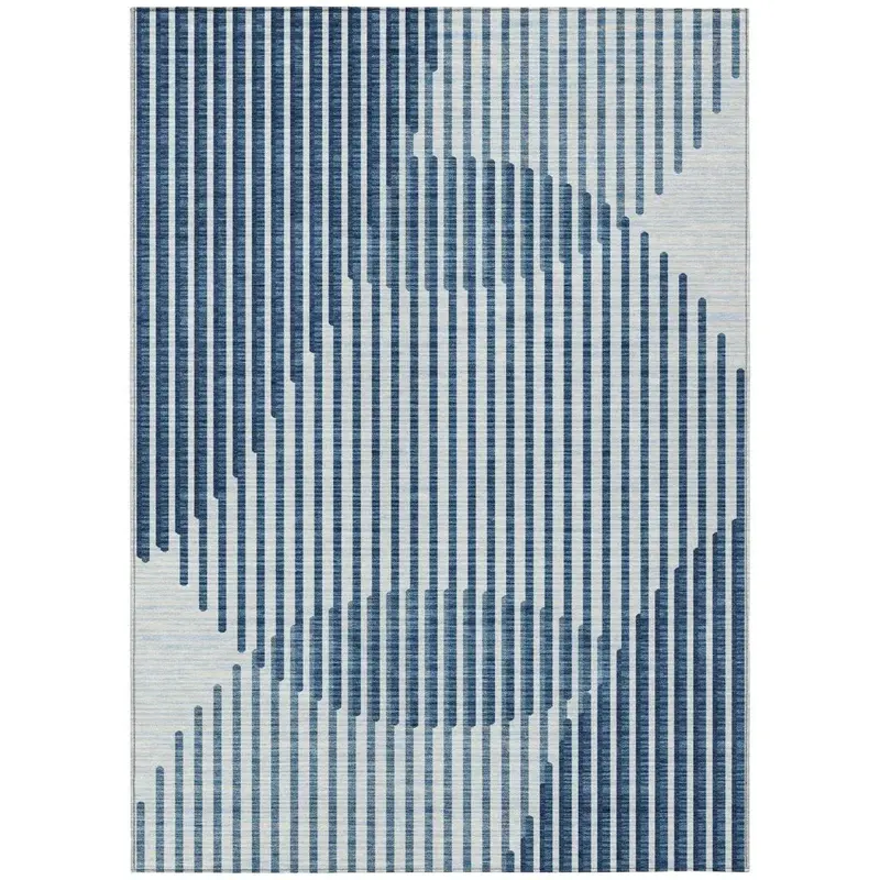 Elowen Blue Indoor-Outdoor Rug – All-Weather Washable Design 2