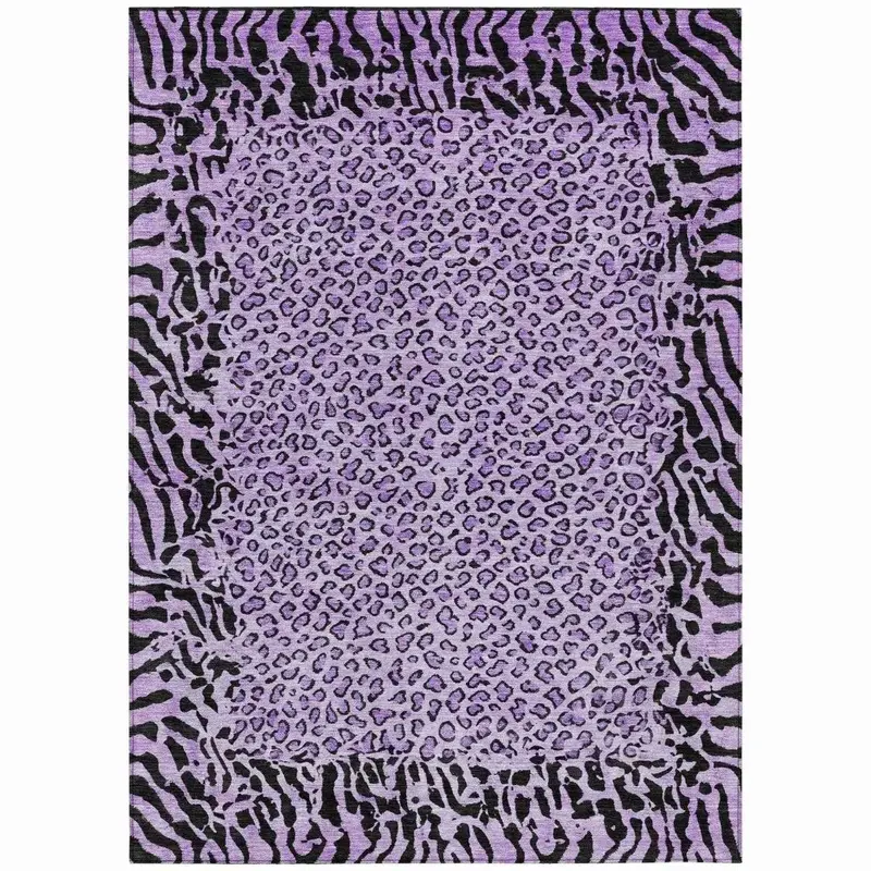 Elyvia Purple Indoor-Outdoor Area Rug – Soft-Touch Washable Floor Mat 2
