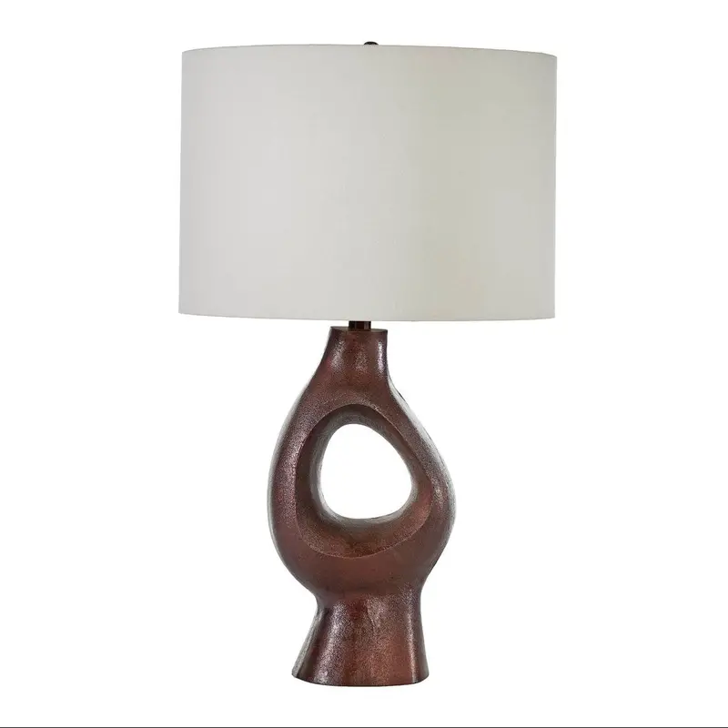 Ember Warm-Tone Aluminum Table Lamp With Subtle Metallic Sheen 1
