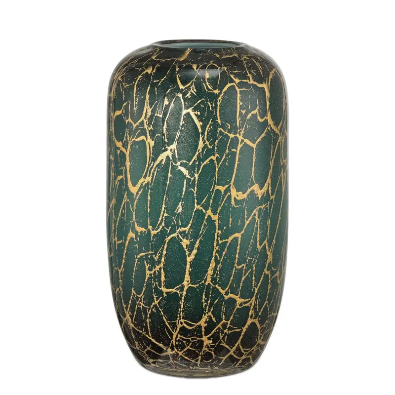 Emerald Green Handblown Glass Vase 1