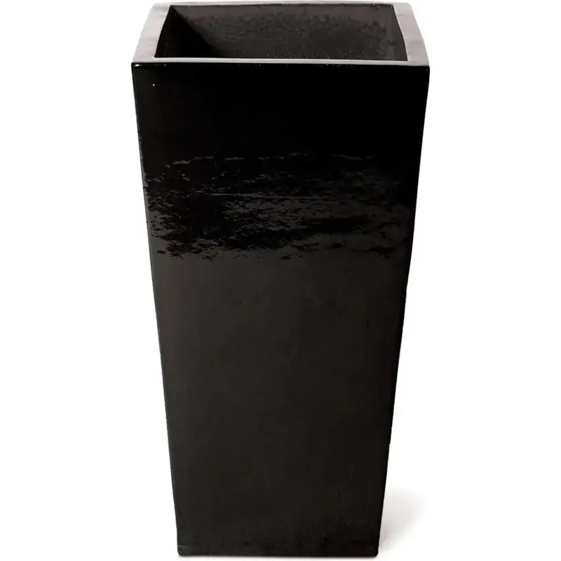 English Black Outdoor Planter – Matte Finish Ceramic Patio Planter 1