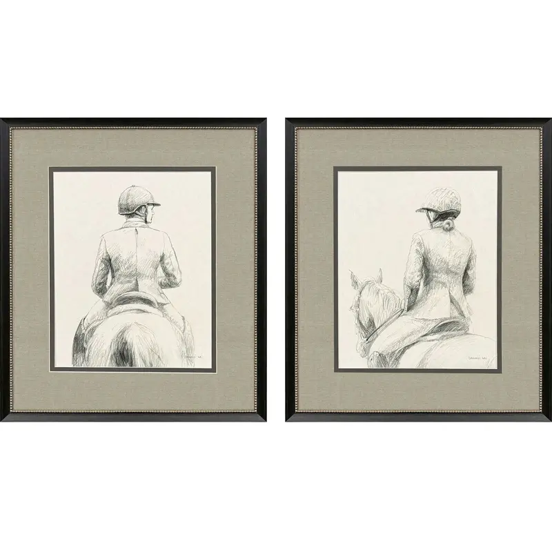 English Rider Equestrian-Themed Wall Art (2 Pieces) 1
