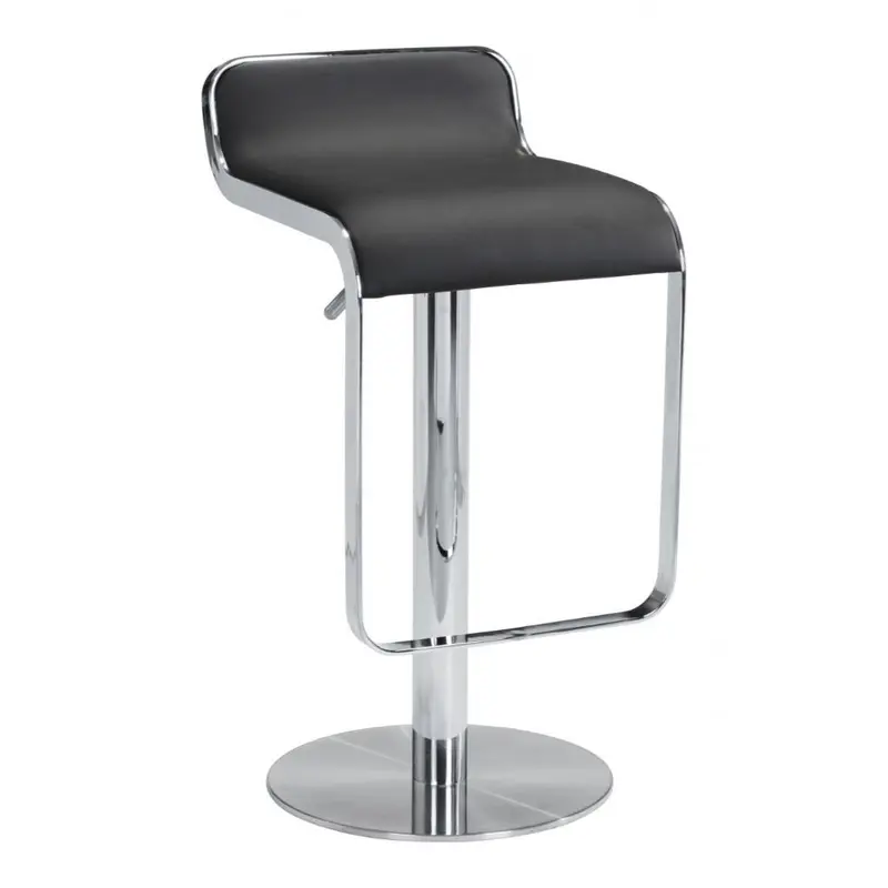 Equino Adjustable Faux Leather Barstool With Footrest 1