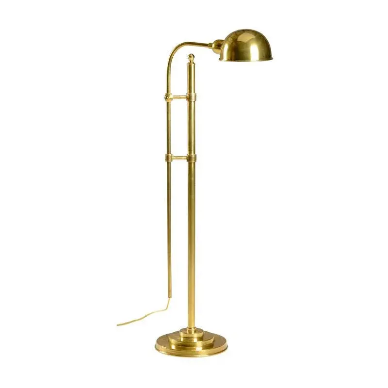 Essex Adjustable Brass Floor Lamp – Sleek Mid-Century Reading Light 1