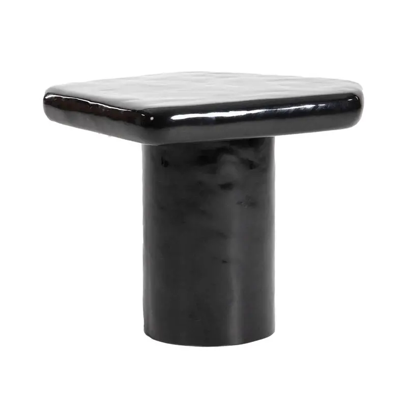 Eternal Matte Black Concrete Side Table 1