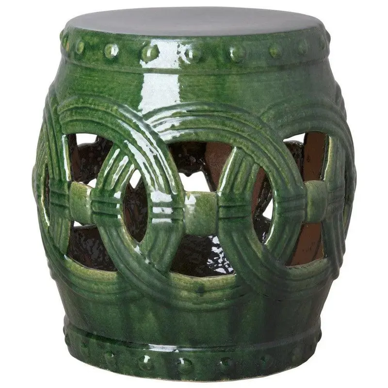 Eternity Ceramic Garden Stool – 21 Inch Timeless Outdoor Accent 1