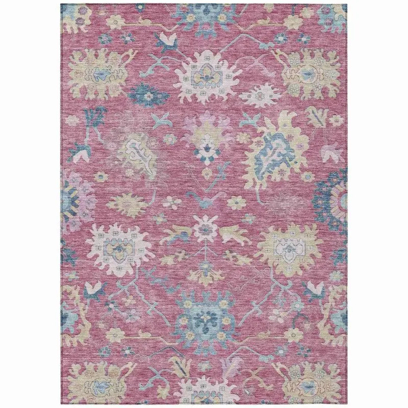 Eugene Blush Pink Indoor-Outdoor Rug – Family-Friendly & Spill-Proof Surface 2