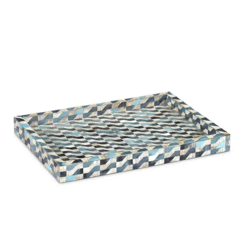 Ezra Textured Ceramic Tray 1