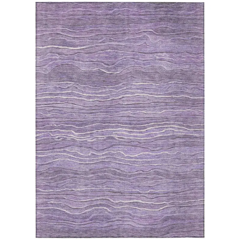 Faerain Purple Indoor-Outdoor Washable Area Rug 1
