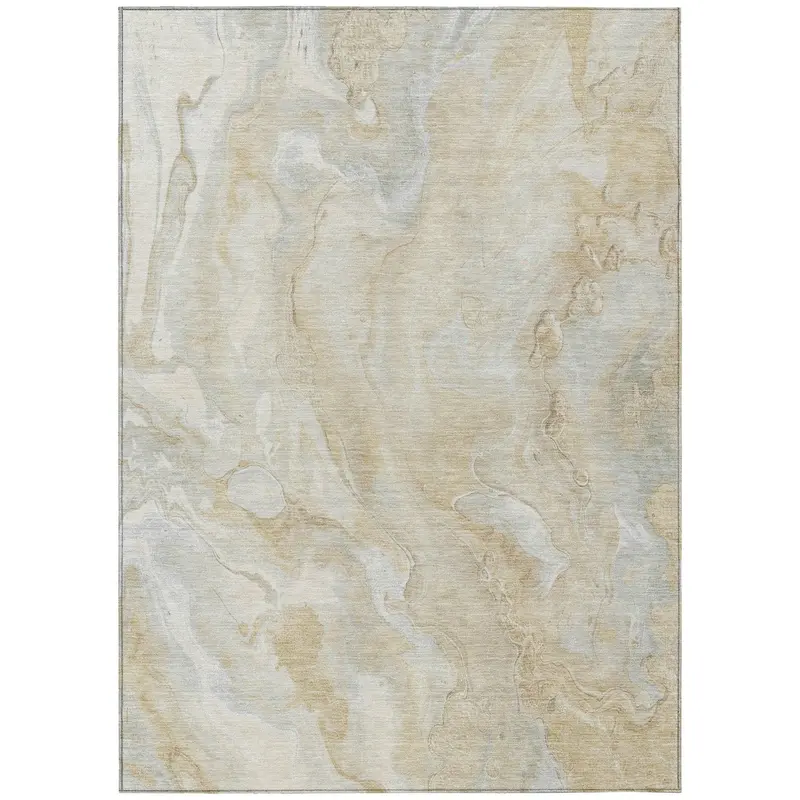 Faerel Brown Indoor-Outdoor Washable Area Rug 1